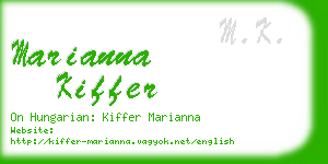 marianna kiffer business card
